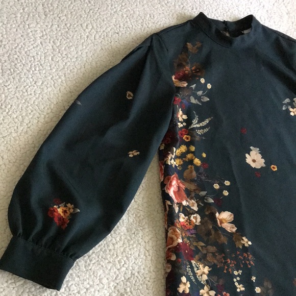 Zara voluminous printed mini dress XS New - Picture 6 of 16